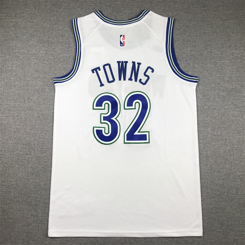 Men Minnesota Timberwolves 32 Towns White 2024 Nike NBA Jersey